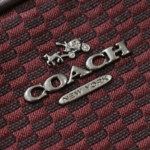 The COACH LEGACY Jacquard/Leather Pouch Crossbody Purse - Picture 3 of 11